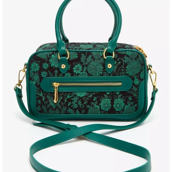 Her Universe Wicked Oz Green Floral Elphaba Handbag with Bag Chain NWT - Picture 4 of 4